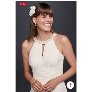 Long Chiffon Dress with Keyhole Detail